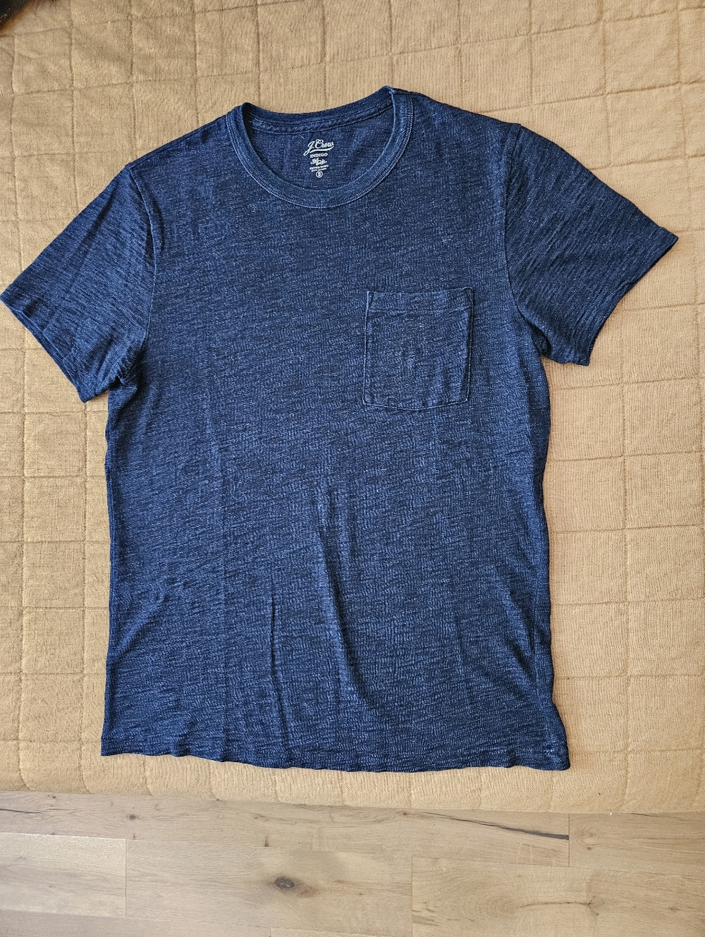 J. Crew Indigo Tee With Patch Pocket
